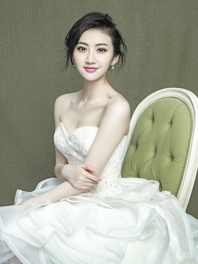 景甜 古早白月光 大甜甜早期的白色婚纱照写真。景甜