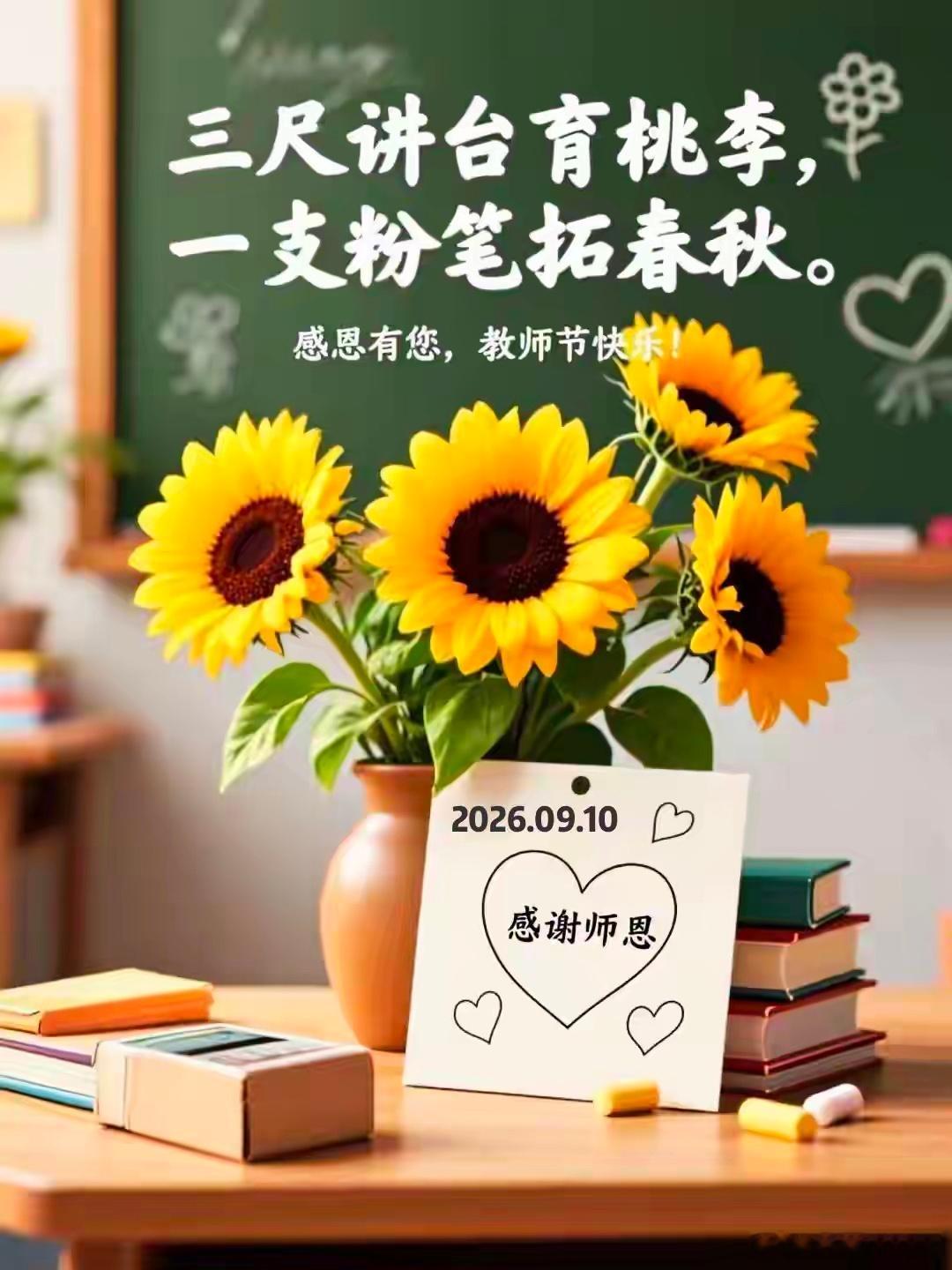 ￼￼ 一支粉笔，两袖清风，三尺讲台，四海耕耘。您是那璀璨的星辰，照亮我们前行的路