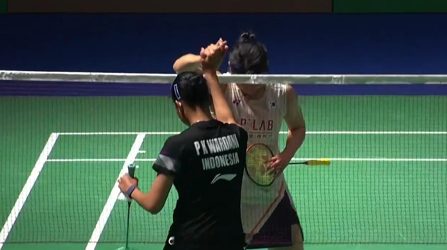 女单 1/4赛 安洗莹(1) 21-16 21-8 瓦尔达尼(6)2026年印度