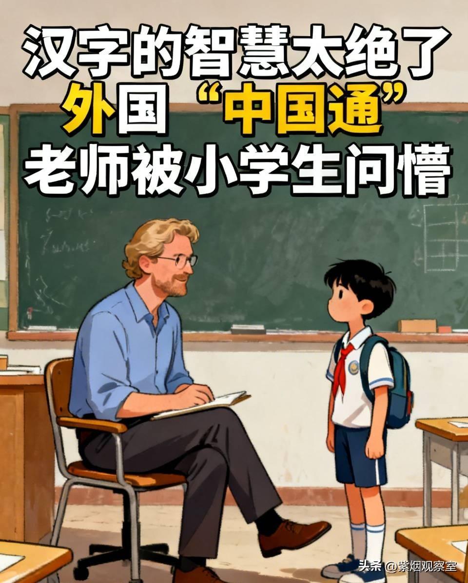 外国“中国通”老师，被中国小学生一句话问懵！汉字的智慧太绝了
 
最近看到一个特