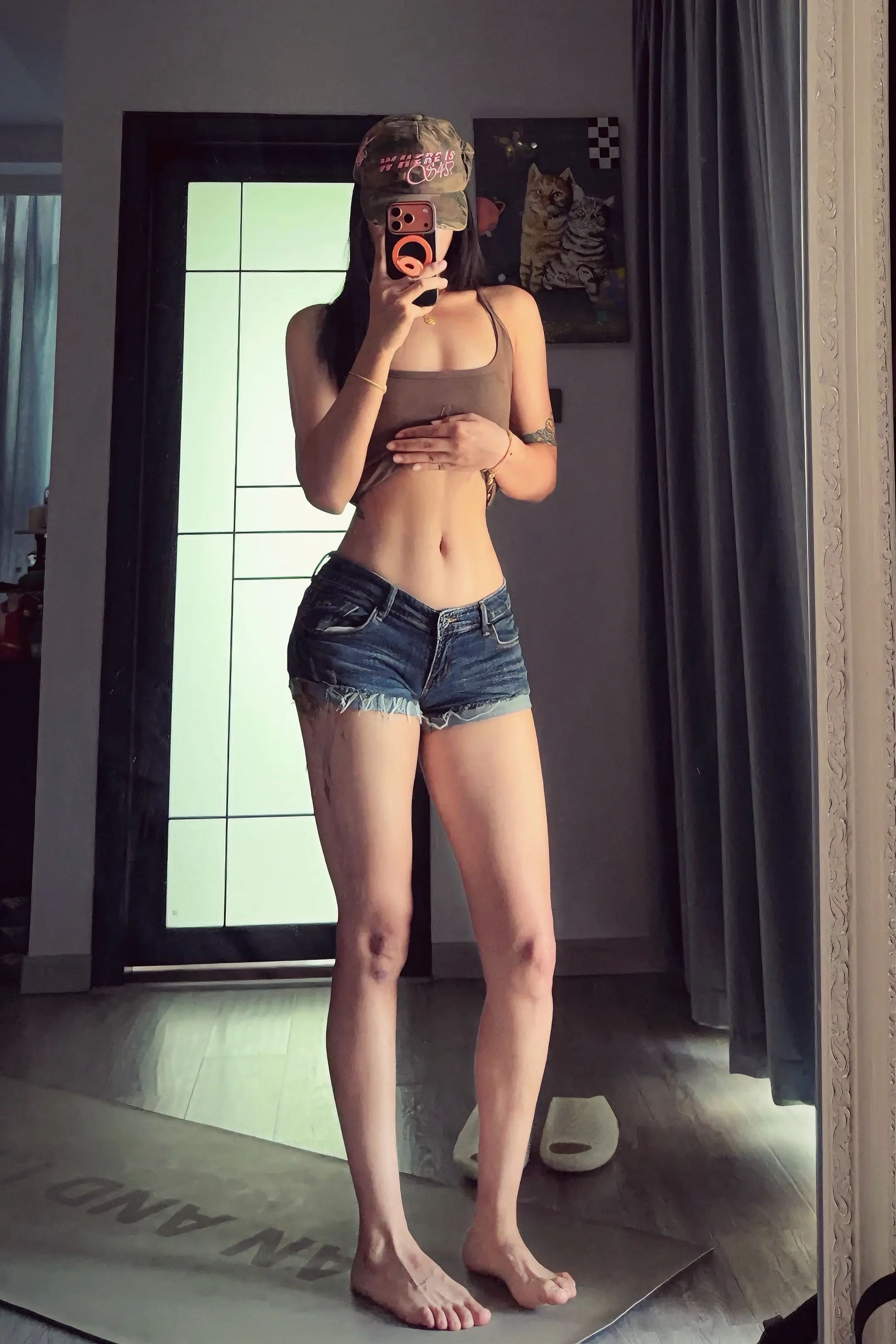当A杯女士尝试俯卧撑之后。