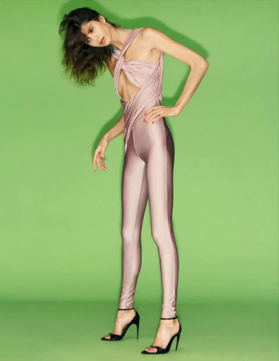 Mica Argañaraz Poses  Saint Laurent Self