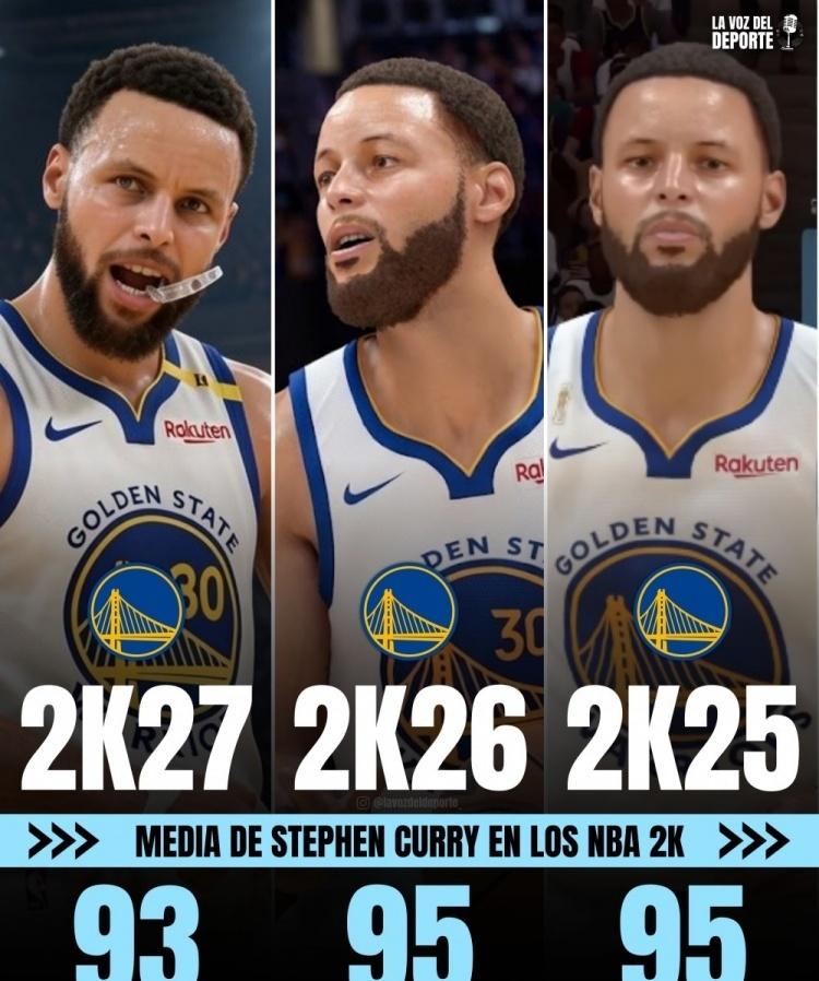 库里生涯NBA2K能力值变化 ​​​