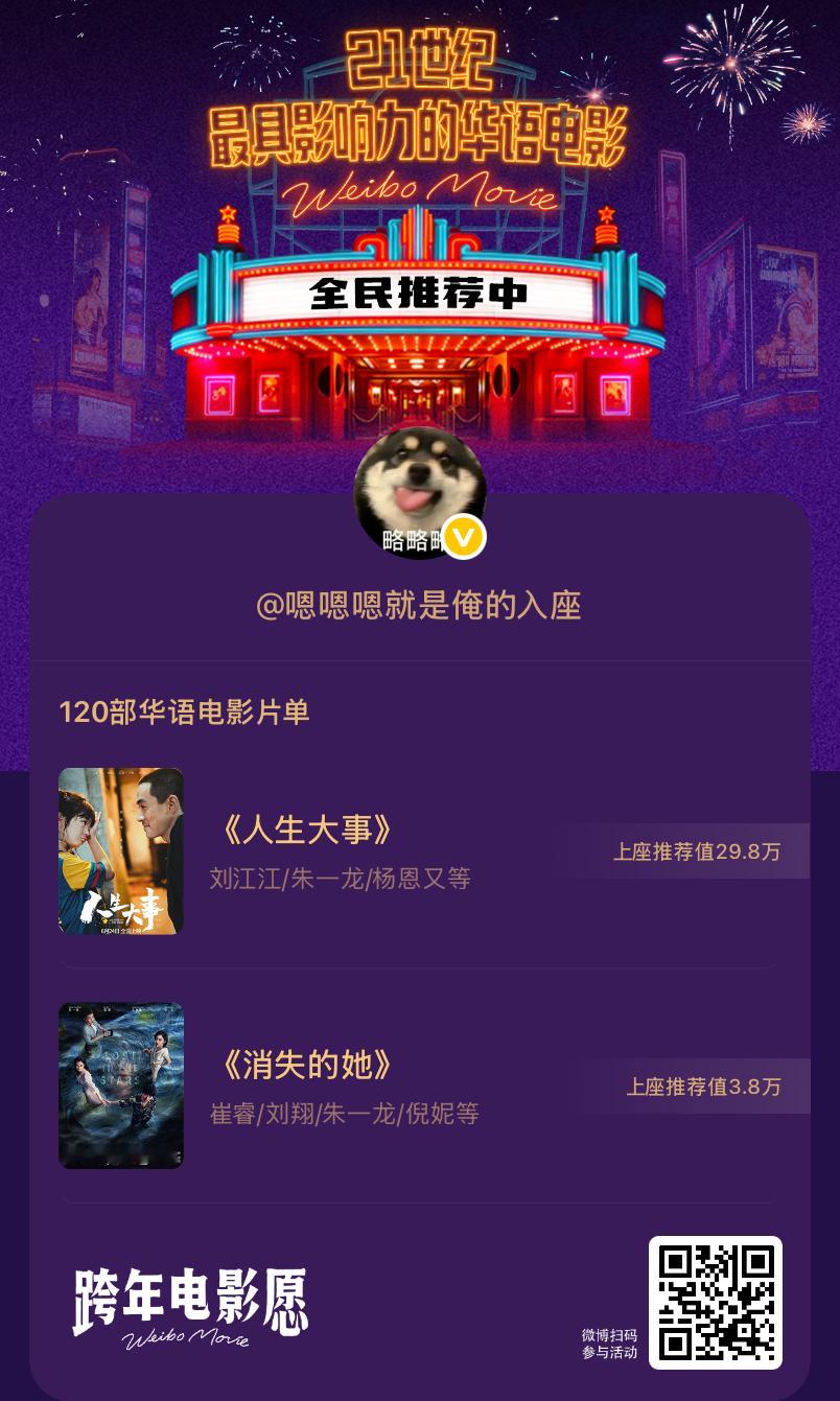 把120部入围影片翻了一遍，我心中21世纪最具影响力的华语电影就是这些了。 跨年