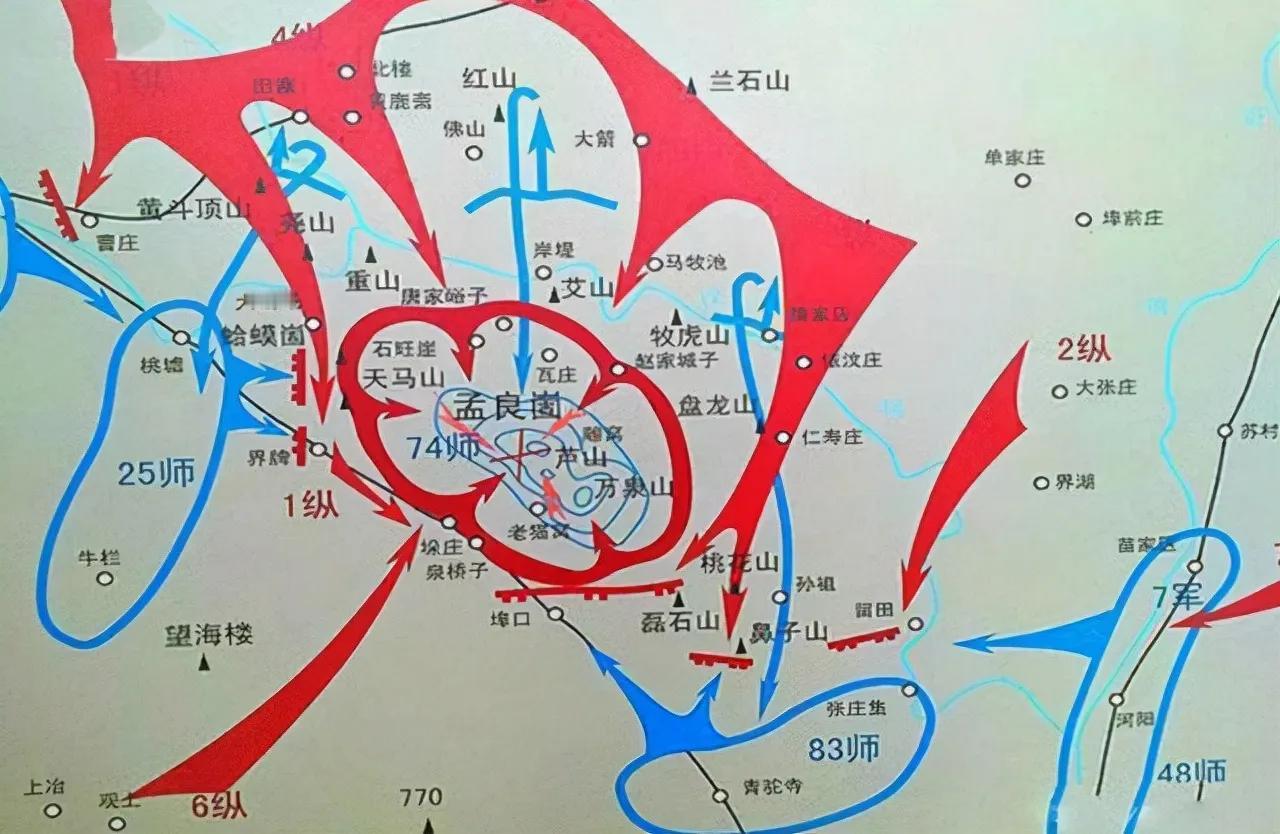 其实跟我们通常所想不同的是，张灵甫上山后依然可以逃出生天...

孟良崮一战，整