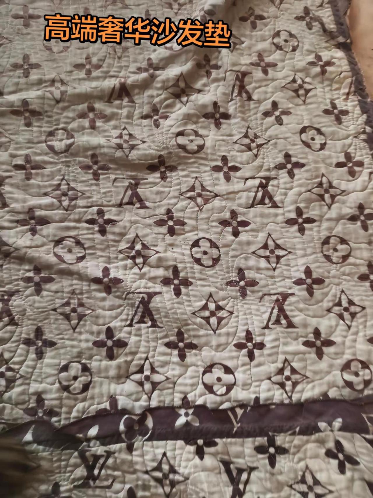不经意发现，我家沙发垫竟然是高端奢华品，全是四叶草标志。你们看，还有路易微蹲的标