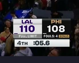 詹姆斯最后时刻球球进 马克西关键三分 76人落后2分 看来没希望了 湖人vs76