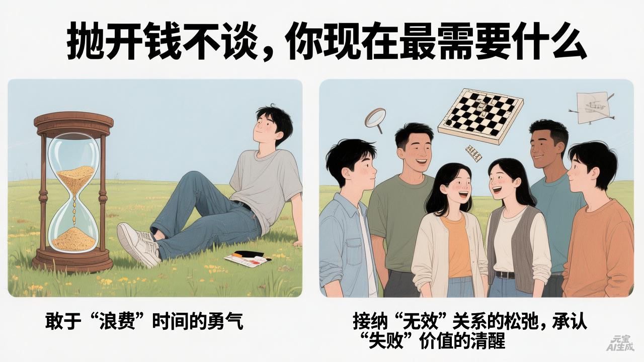 抛开钱不谈，你现在最需要什么敢于“浪费”时间的勇气，接纳“无效”关系的松弛，以及