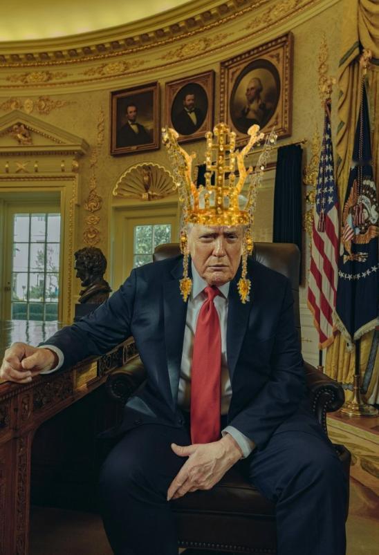 还得是韩国人会整活，他们给特朗普送了个国王的金王冠，但是咱们都知道，韩国的国王，