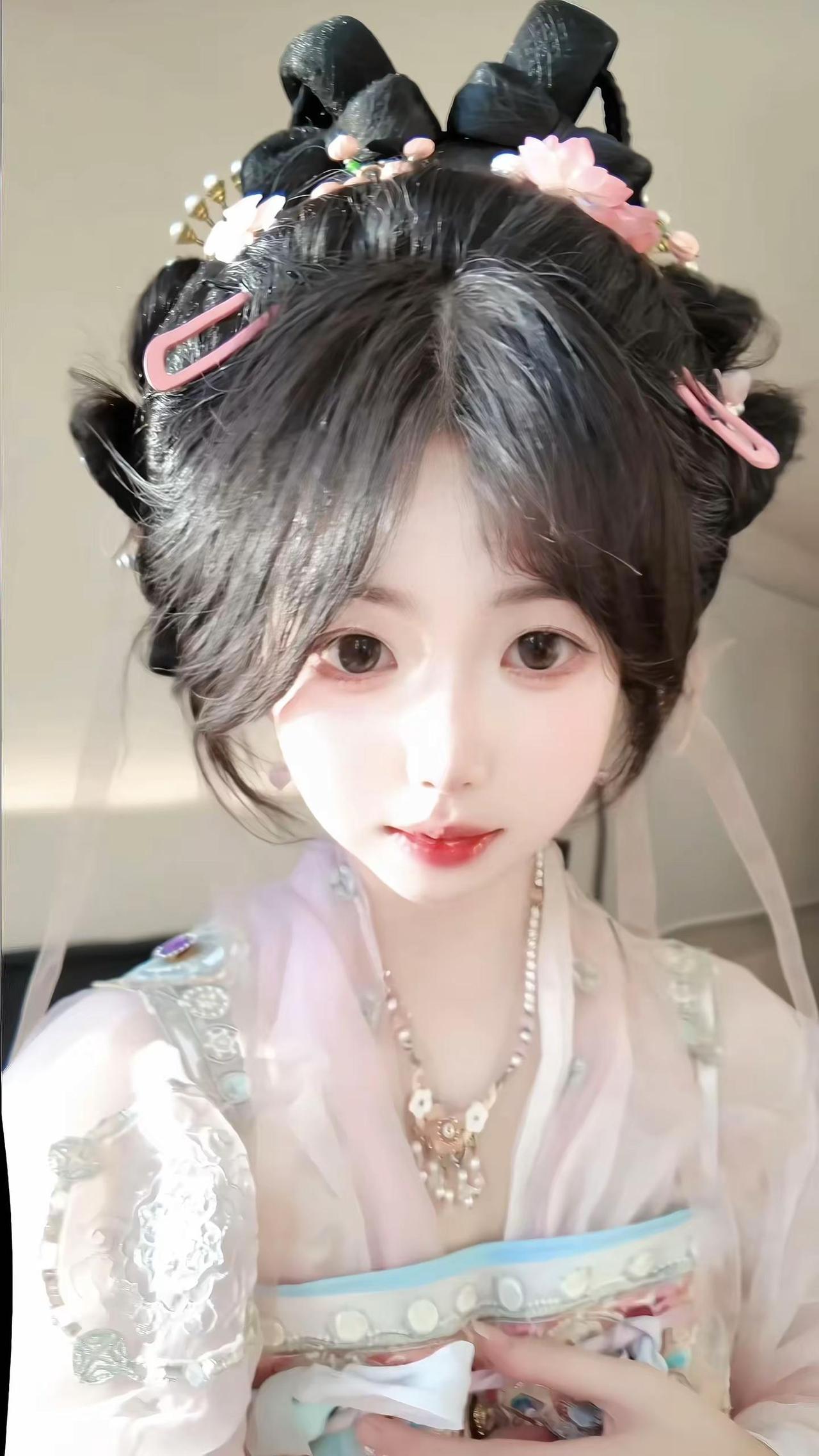 大梦催白发 昨夜又见她窈窕的风华古风 汉服 小唐风 妆造