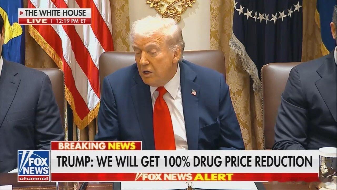 Fox News“突发新闻”：总统宣布，药价会降100% 💊 ​​​