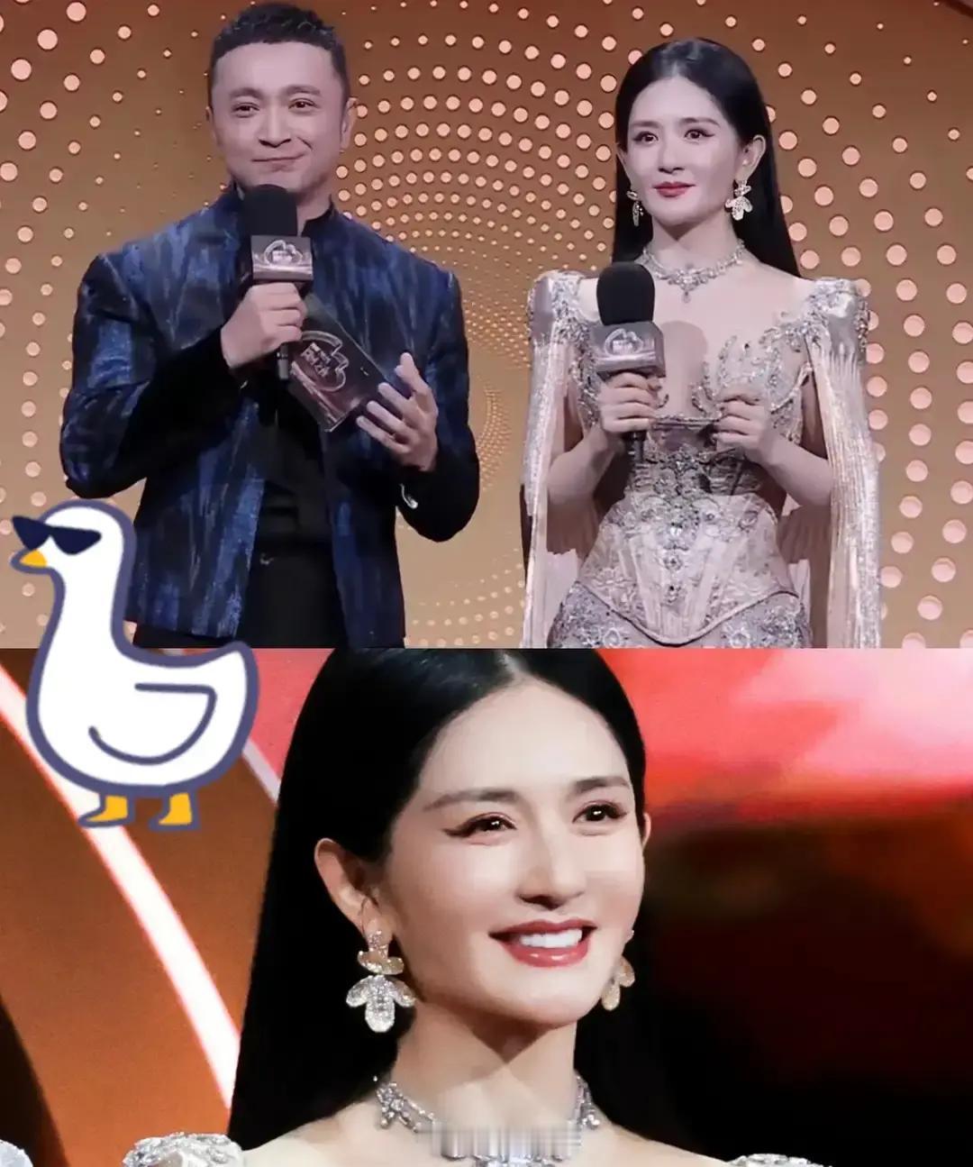 谢娜在元宵晚会后台被拍到蹲着帮小尼整理西装下摆。

视频里她一边拿别针固定一边回