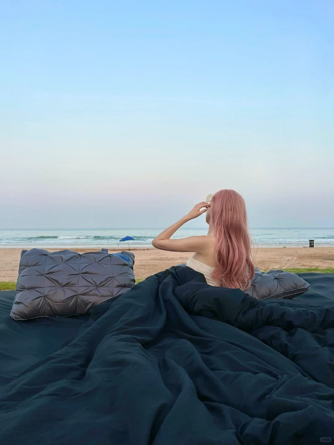 青岛新开的❗️超大海景床🛌躺着看海