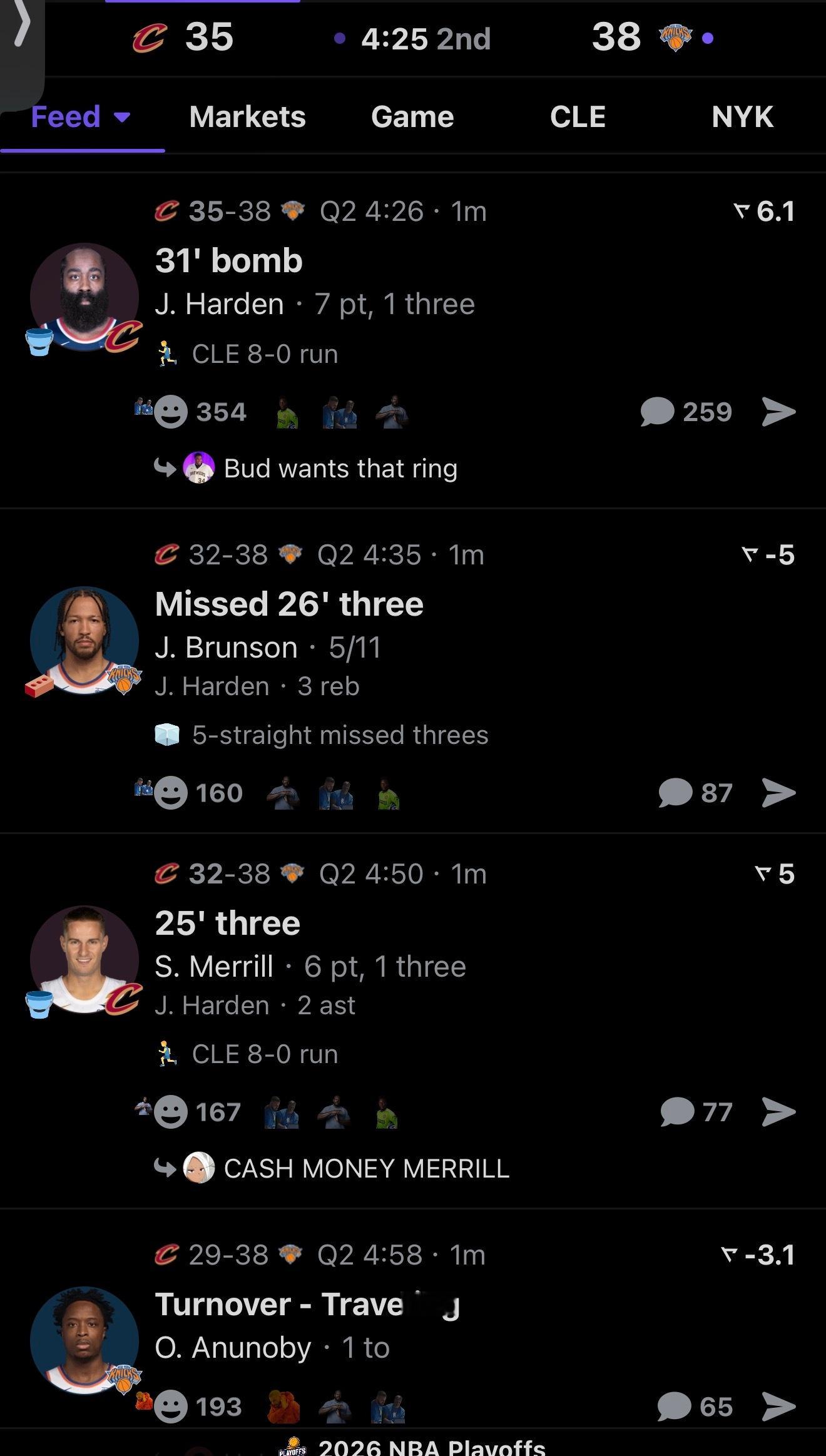 骑士突然一波8比0，追到3分，这个梅里尔是真的靠得住！！ 