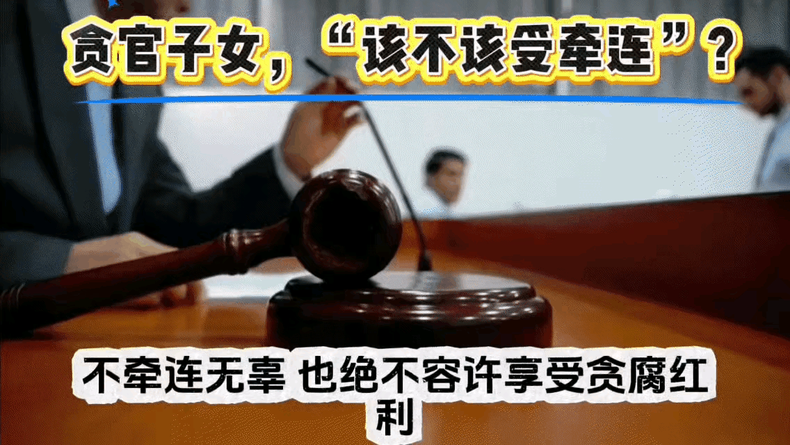 有法学专家一再强调，现代社会不应再有任何株连关系，贪官污吏的子女家人不应受到法律