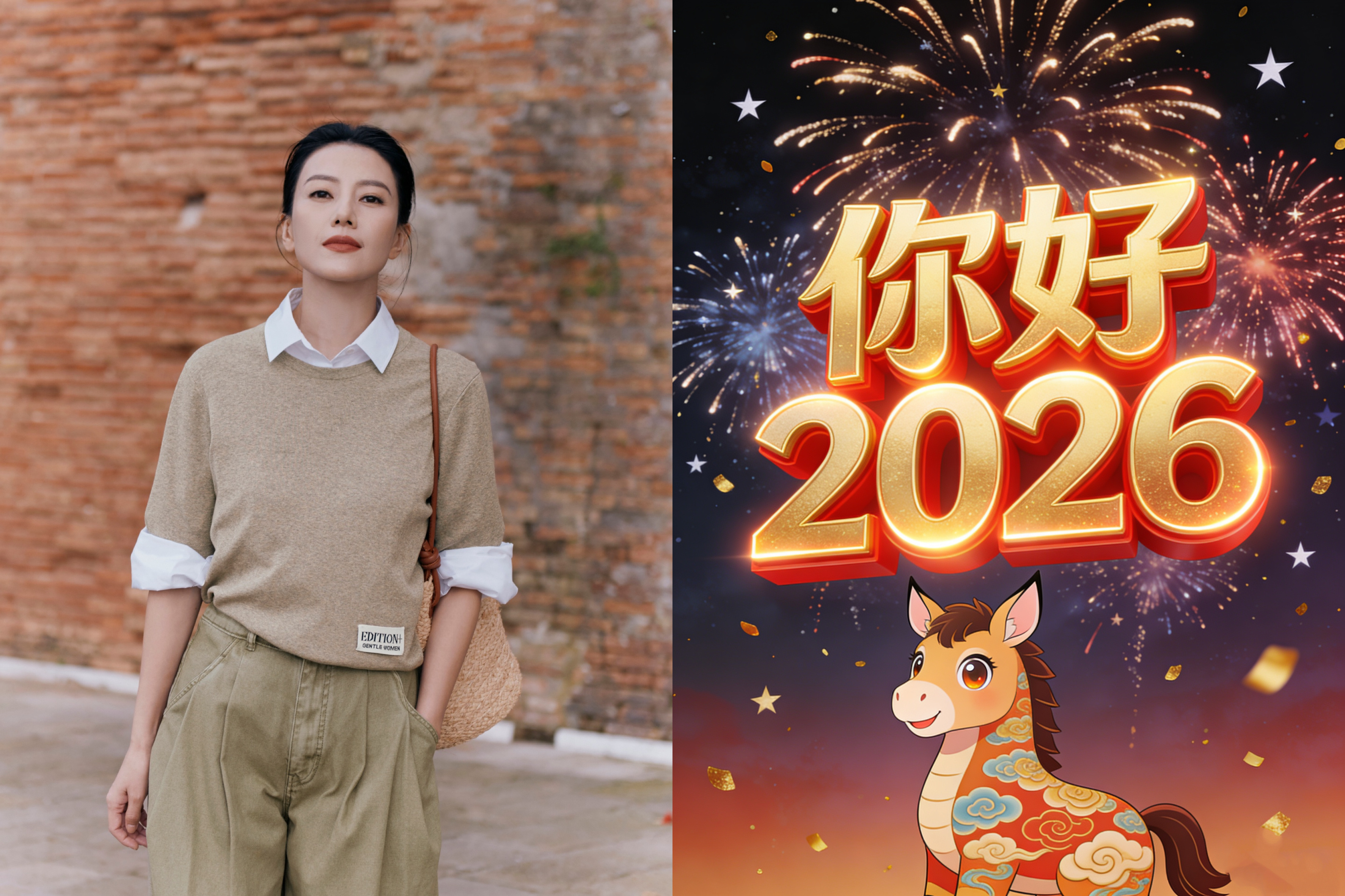 高圆圆 你好2026，新年快乐🥳！ 元旦