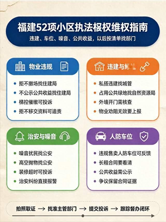 一张清单搞定小区烦心事,福建物业新政，业主投诉渠道一目了然