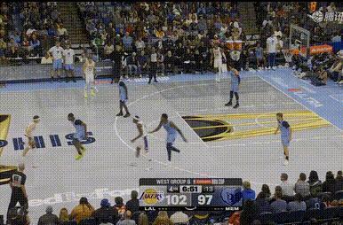 2023年季后赛的画面湖人vs灰熊 ​​​