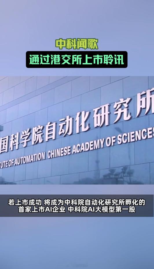 中科闻歌通过港交所上市聆讯 手握超一成的市场份额，稳居细分领域第一，在激烈的AI