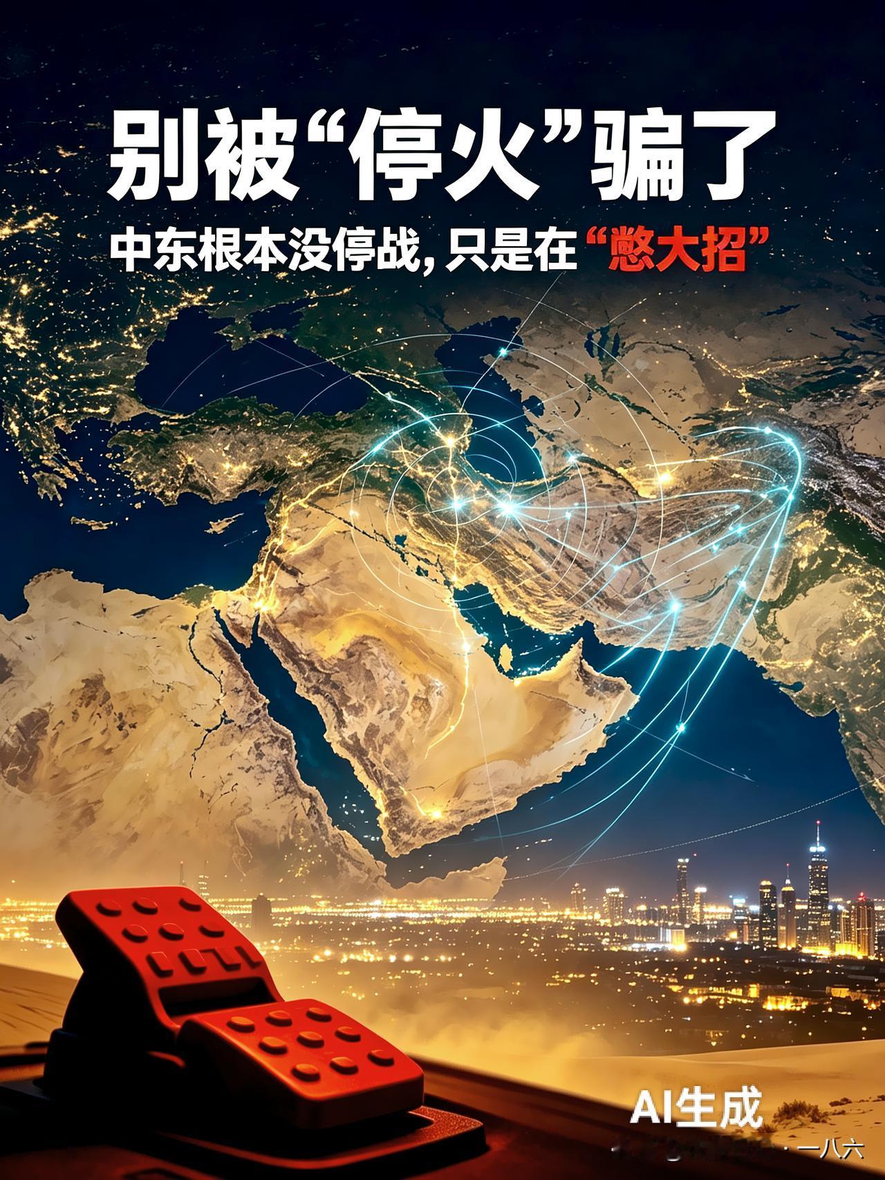 别被“停火”骗了！中东根本没停战，只是在“憋大招”！
 
都在欢呼美伊要握手言和