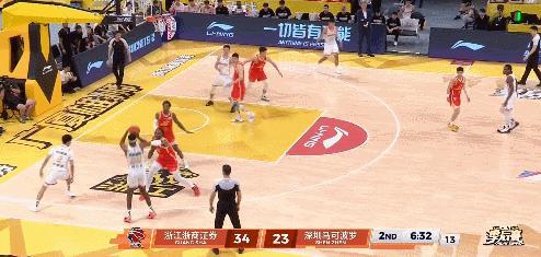 广厦男篮vs深圳男篮 深圳也是拼了，阿立兹身背三犯继续打，今天他状态确实在线，1