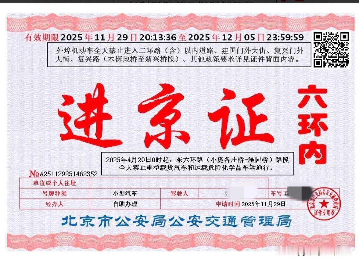 昨天五点多才到我在北京的出租屋，没在五点以前出五环，估计该扣分罚款了。

原来想