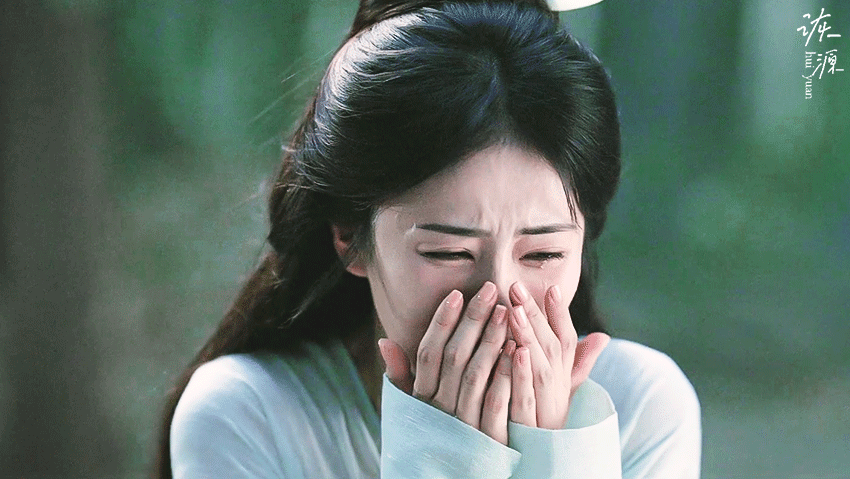白鹿 《莫离》叶璃 / 动图▷EP33-07 半披+绿衣-捂脸流泪 撕心裂肺🥹