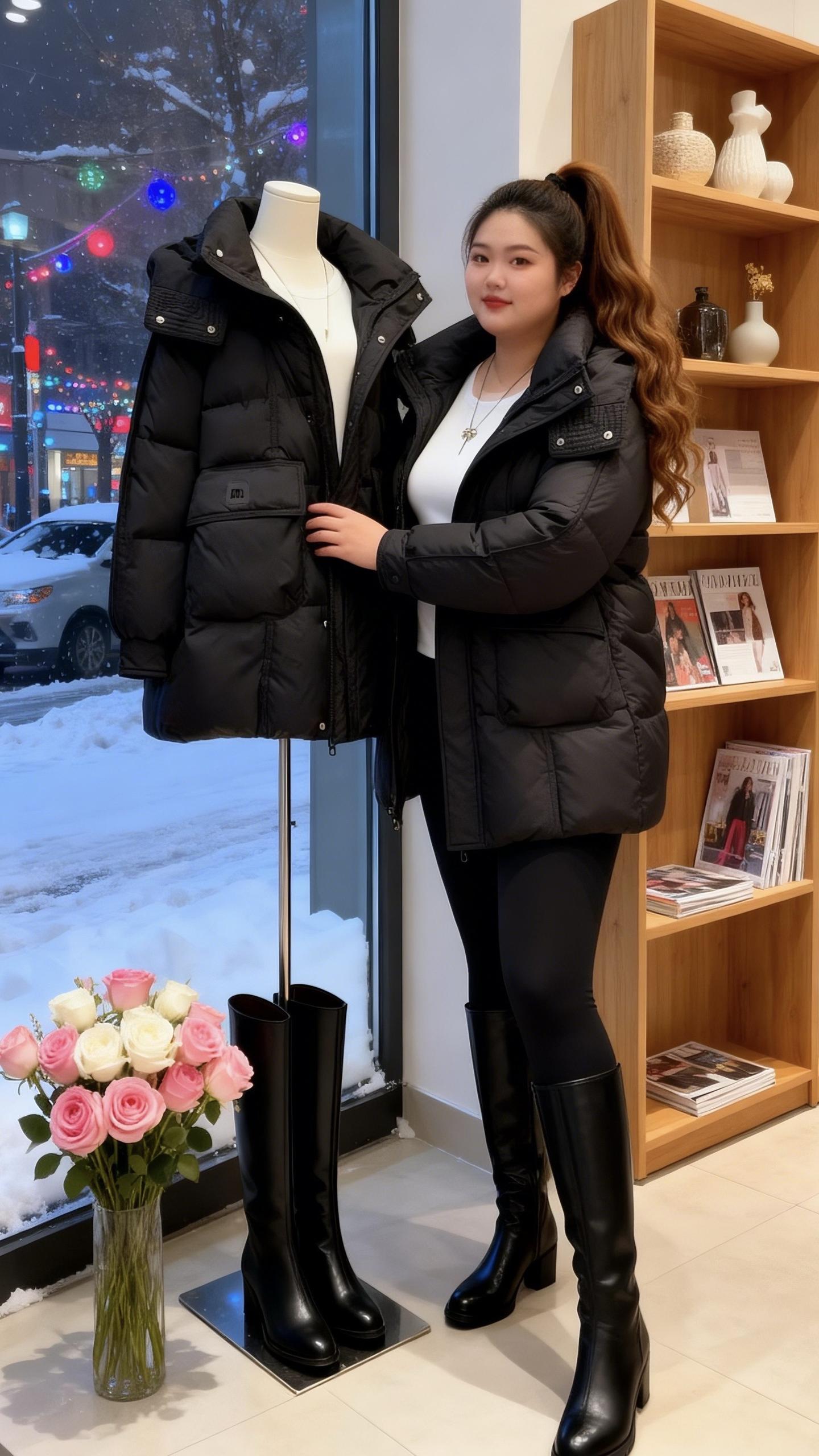 大码女装 棉服外套  保暖又好看 冬季穿搭 这个冬天不怕冷