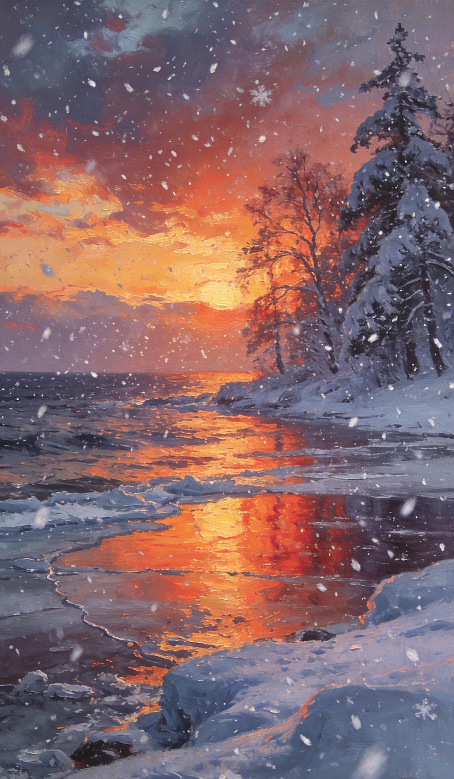 恭喜，刷到冬雪映霞，是转运吉兆，这抹破冰而出的暖光，是菩萨为你驱散霉运的信号，乙