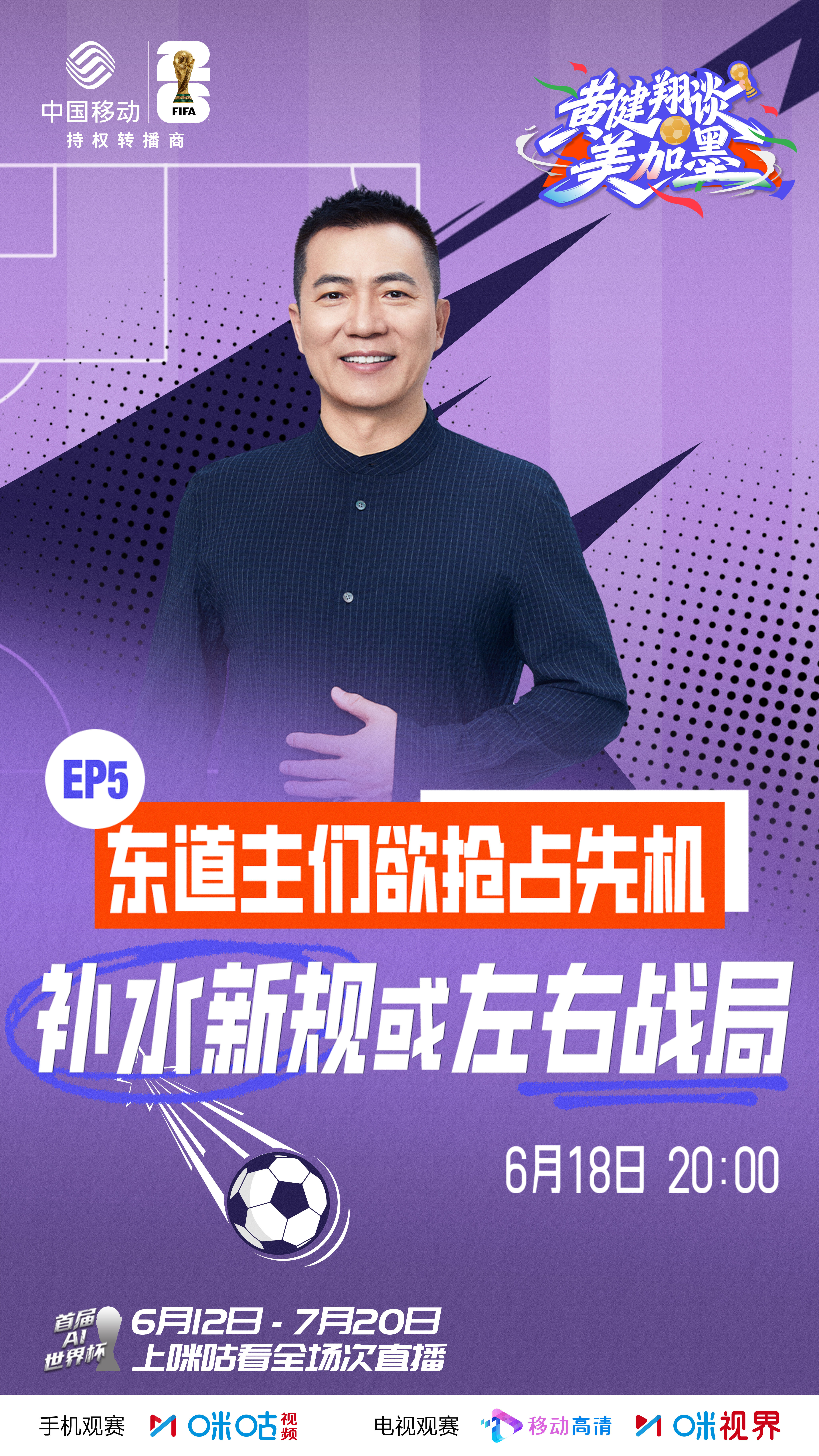 #黄健翔谈美加墨# 第5️⃣期💪A组头名之争打响🇲🇽🇰🇷🤺B组四队同