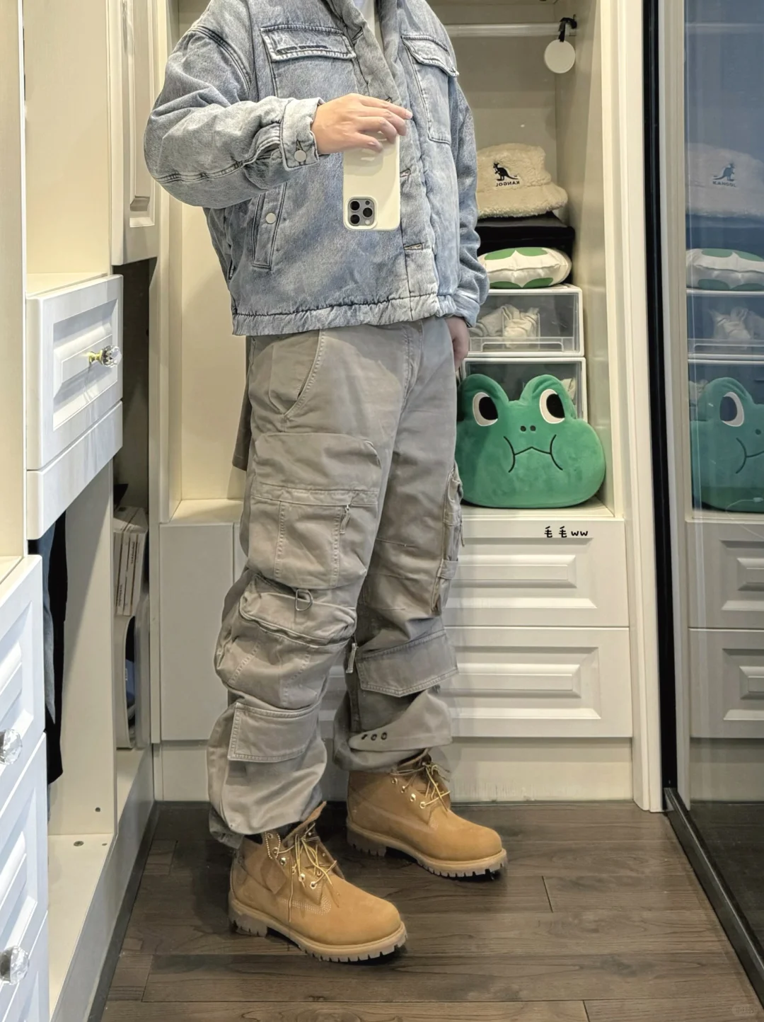 牛仔棉服｜工装风穿搭