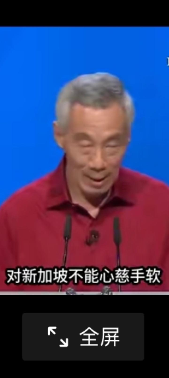 李显龙很拽，同祖同宗不同意。
和美国就同意了？因为美国大兵端着机枪。
余以为不用