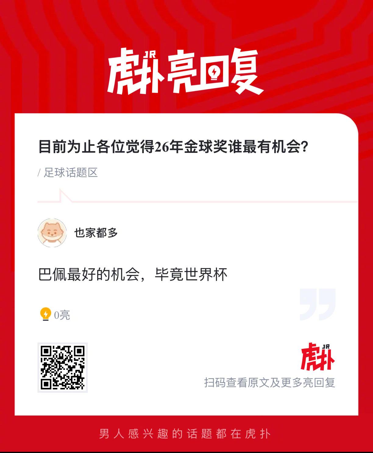 目前为止各位觉得26年金球奖谁最有机会？ 