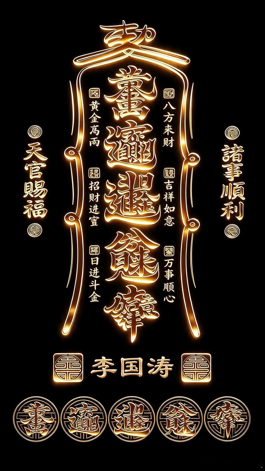 催财壁纸。有想要的联系我！加名字50元。 ​​​