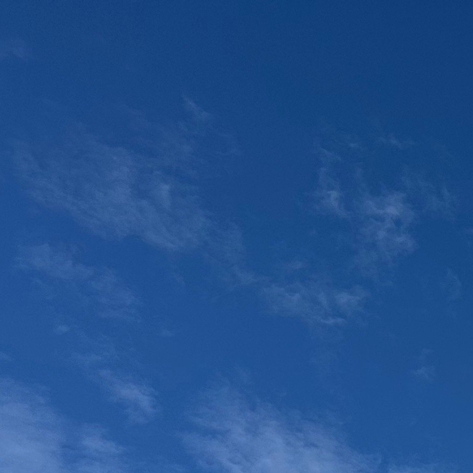 生活手记今天清晨天空很美，但來不及拍照📷。八點多天已明亮、白雲藍天也很美好❤️