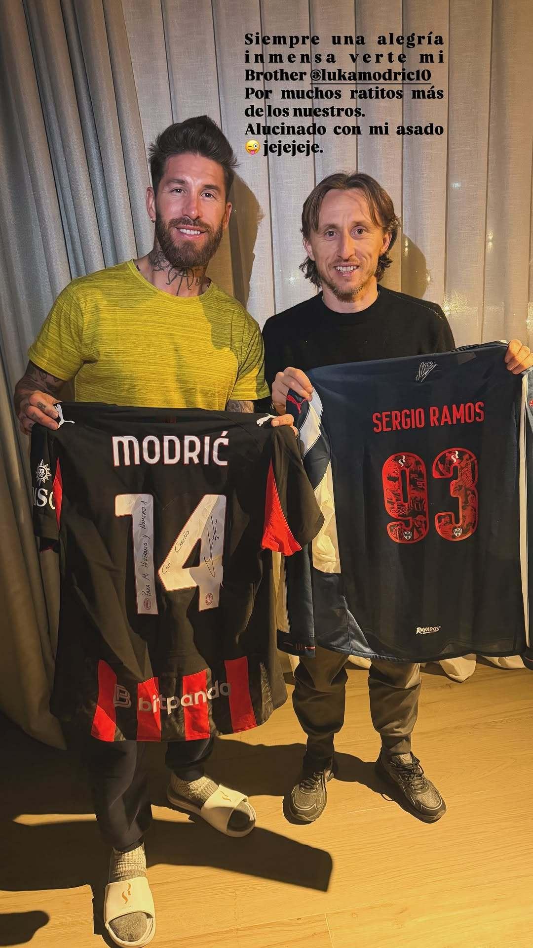 水软见面了！！！！！！！水还给他烤肉了！拉莫斯：“见到你总是无比开心，愿我们还有