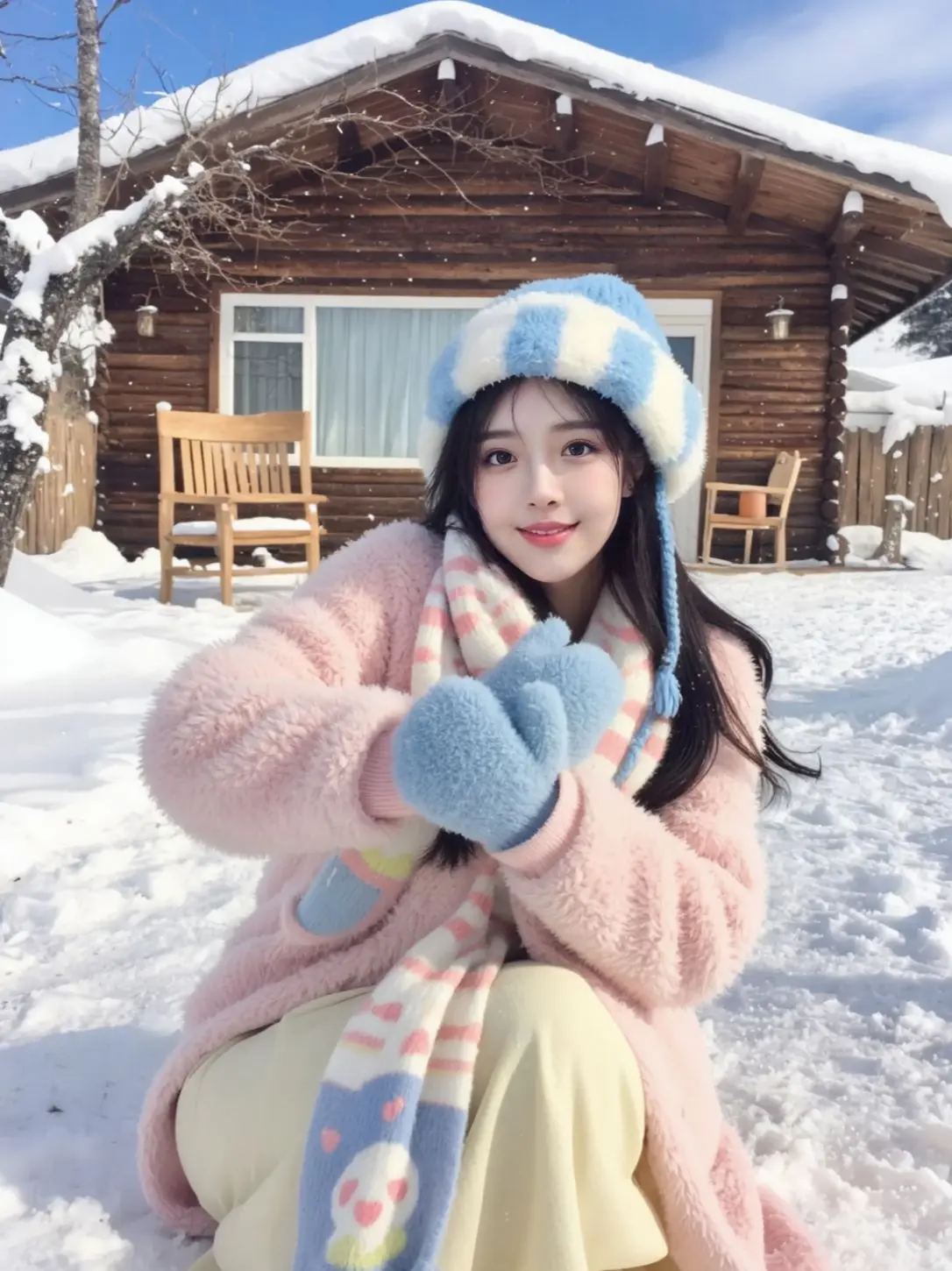 AI雪地萌照 ai创作