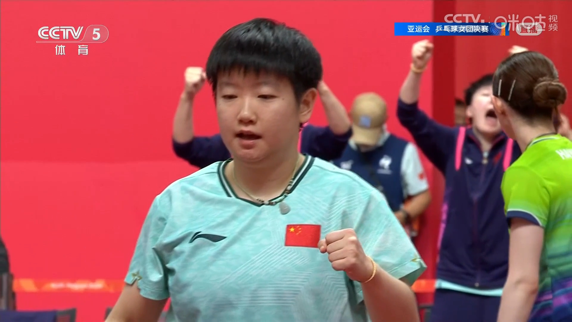 #孙颖莎3比1早田希娜##国乒女团1比0日本队# 亚运会乒乓球女团决赛，中国vs