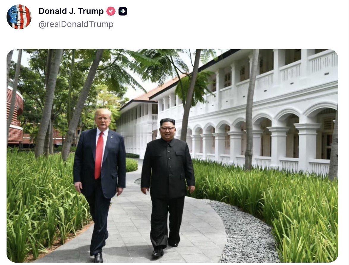 在美加贸易谈判破裂后，特朗普一再贬低加拿大领导人，但在自己的账号上晒出了自己当年