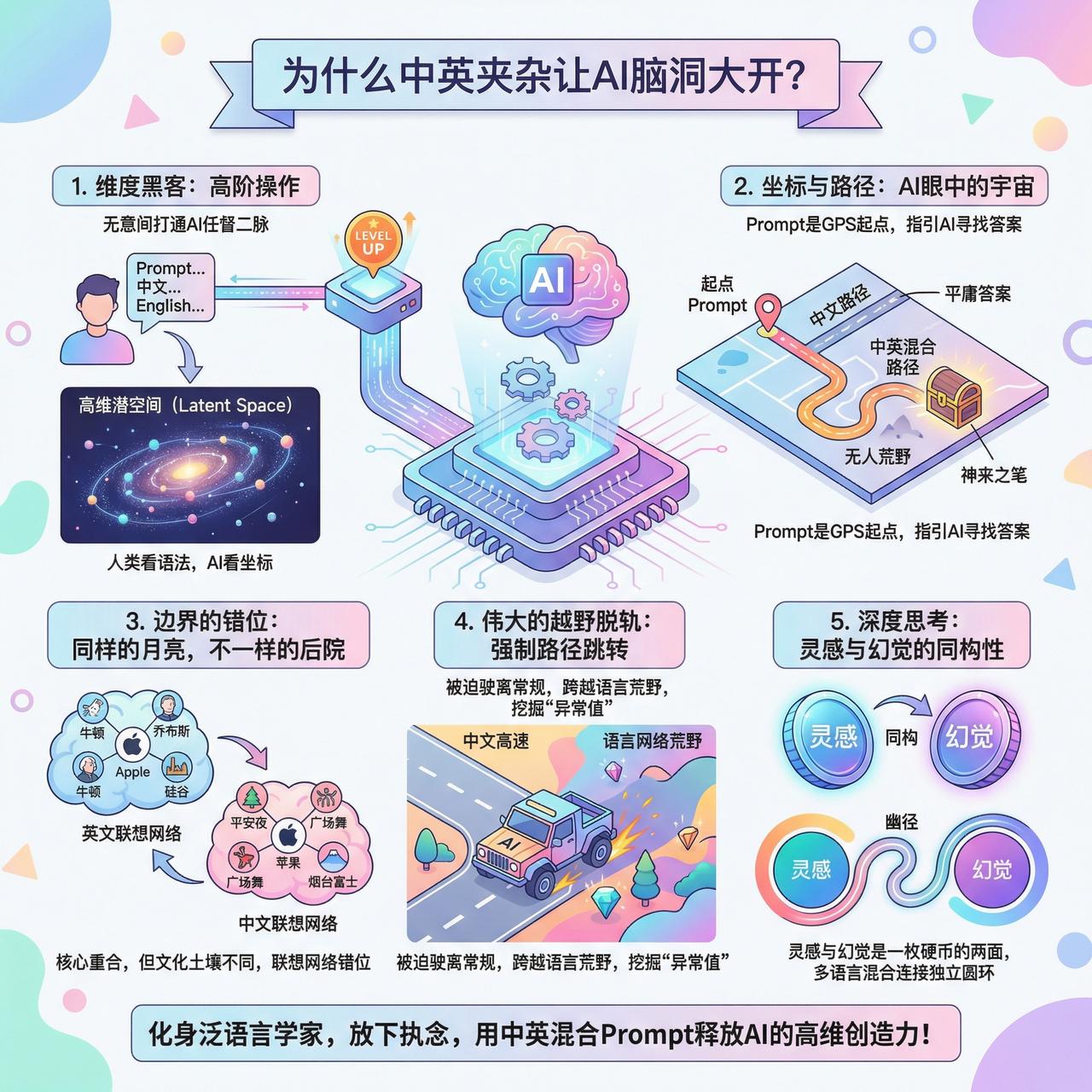 【中英夹杂写Prompt，竟是打开AI脑洞的高阶技巧】

为什么当你开始在 Pr