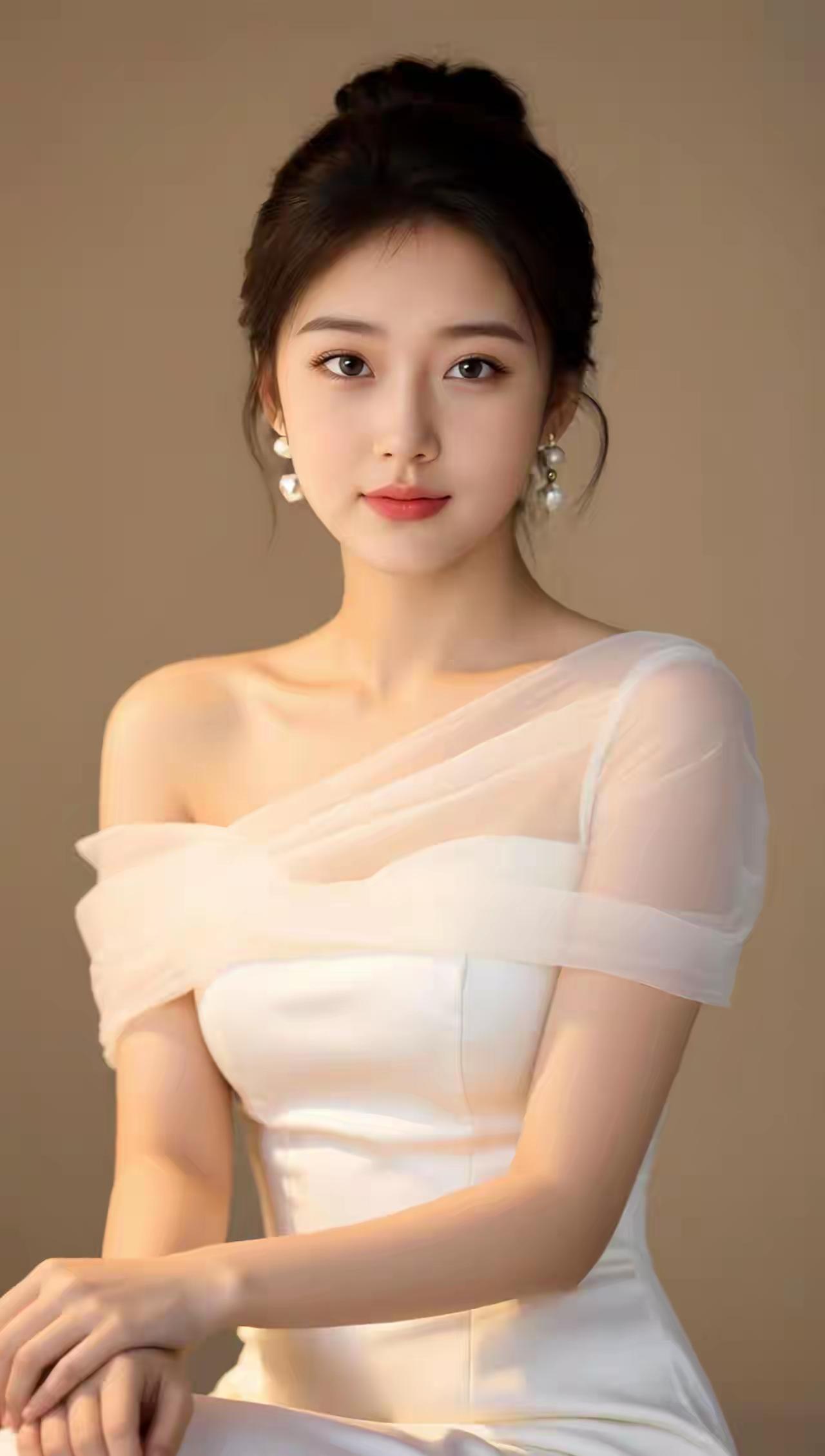 优雅白裙，温柔如水，美得令人窒息🌹✨