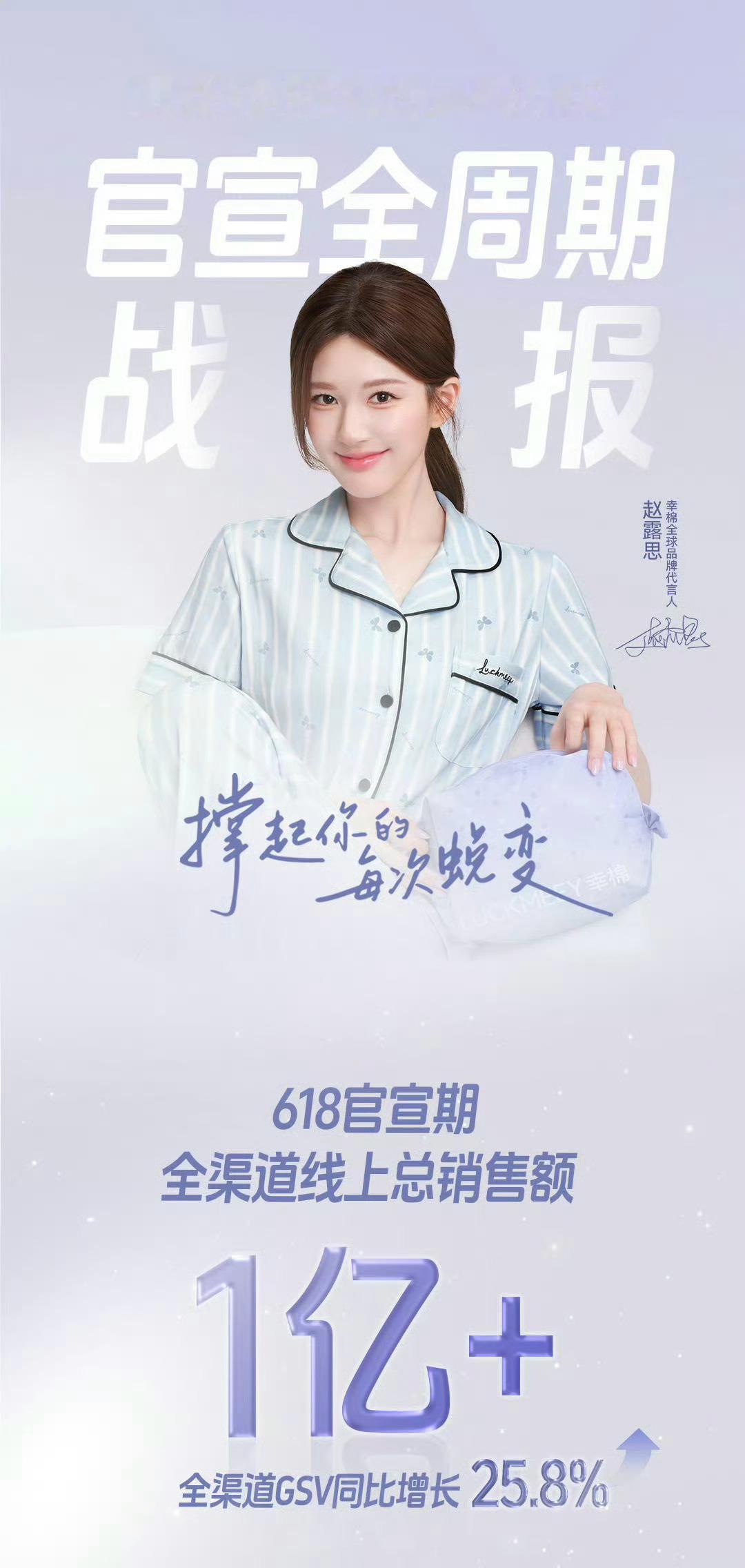 赵露思幸棉7天又卖了1个亿 可以跟自由点战绩媲美了 