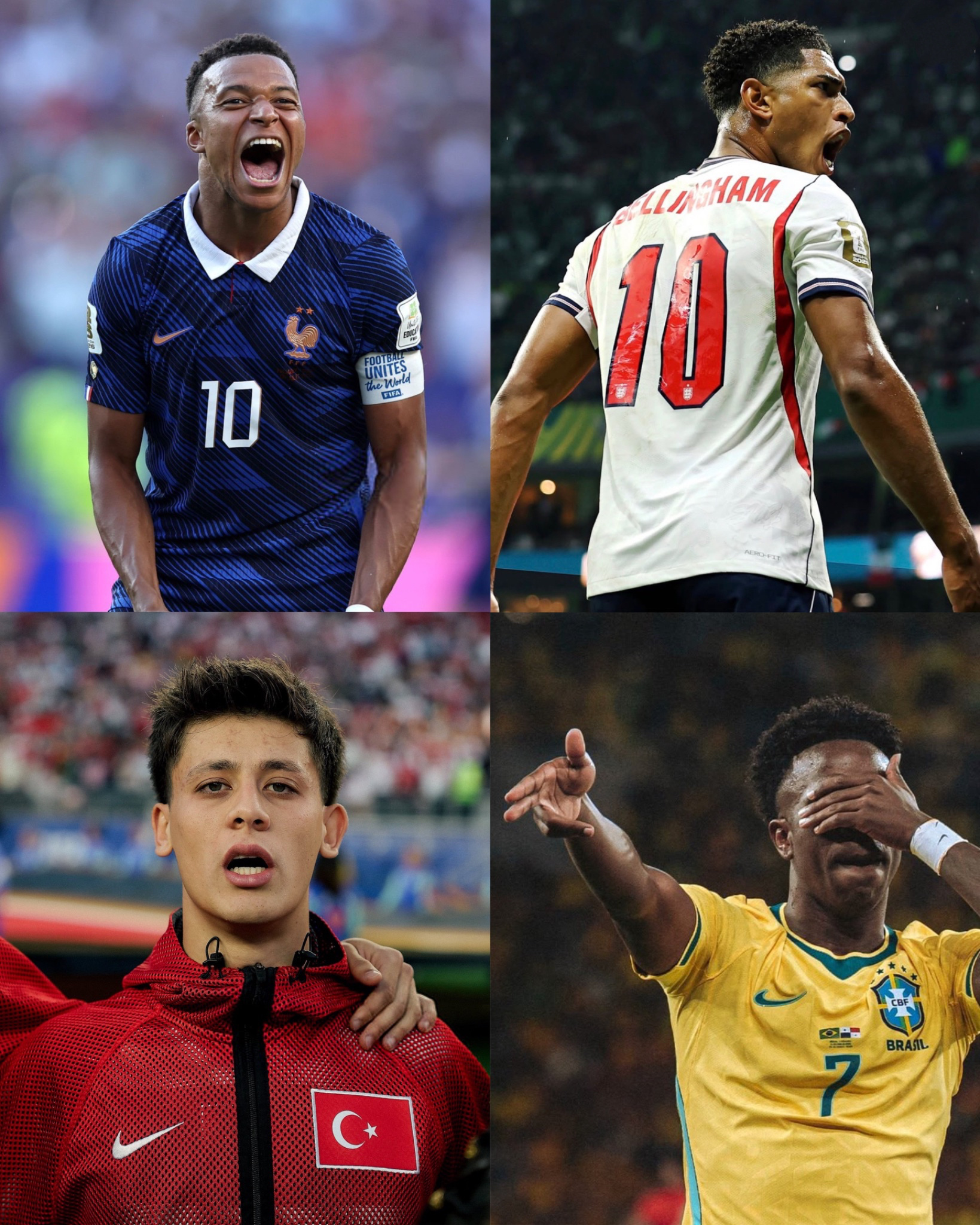 截至目前，皇马在世界杯上的进球数已创下19球的纪录：🇫🇷姆巴佩：⚽️⚽️⚽️