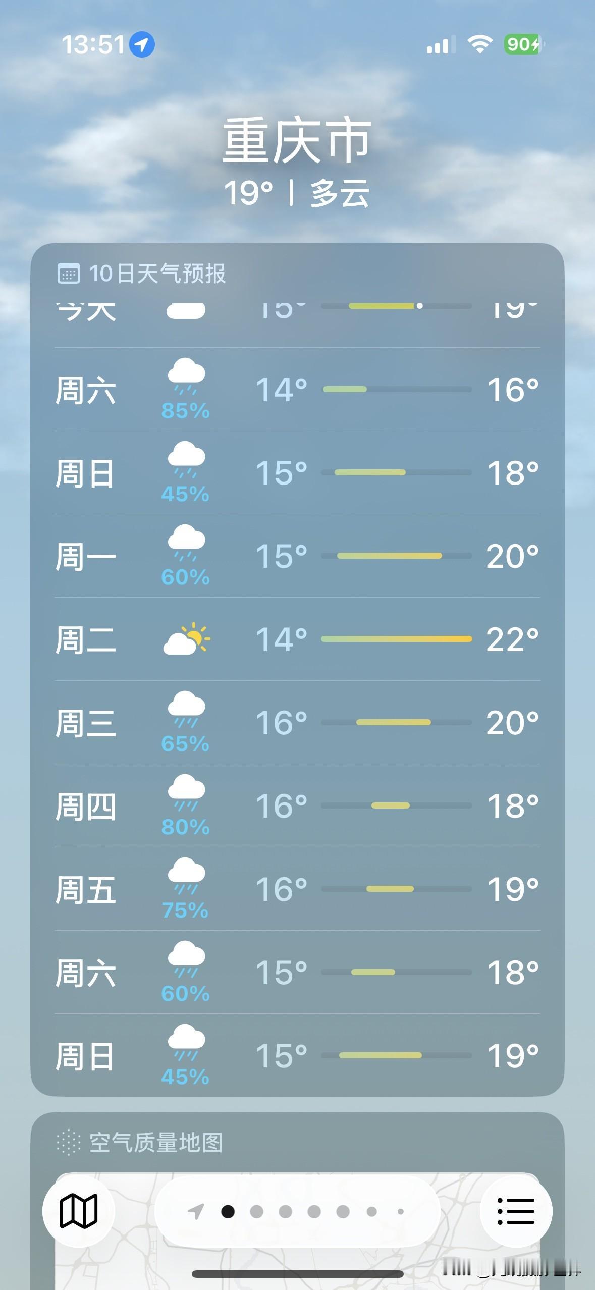坏了！10月29日到11月7日，重庆主城区，几乎每天都要下雨，而且，一些重庆人可