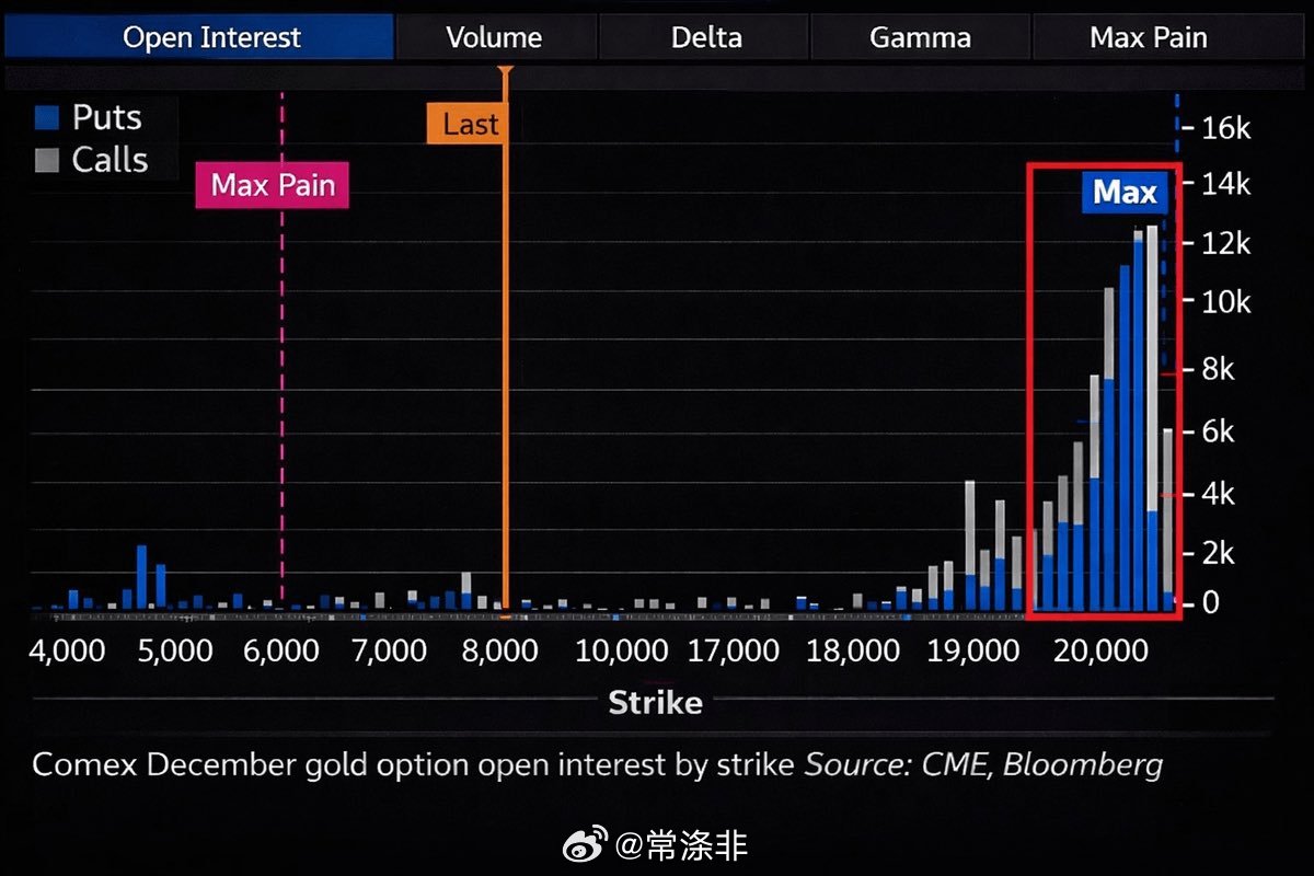 🚨华尔街内部人士正在大量买入 COMEX 2026 年 12 月到期的黄金看涨