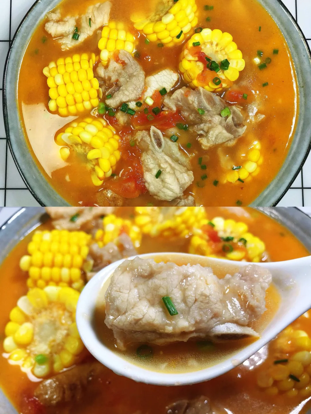 太鲜美了！番茄玉米排骨汤，超级好喝！