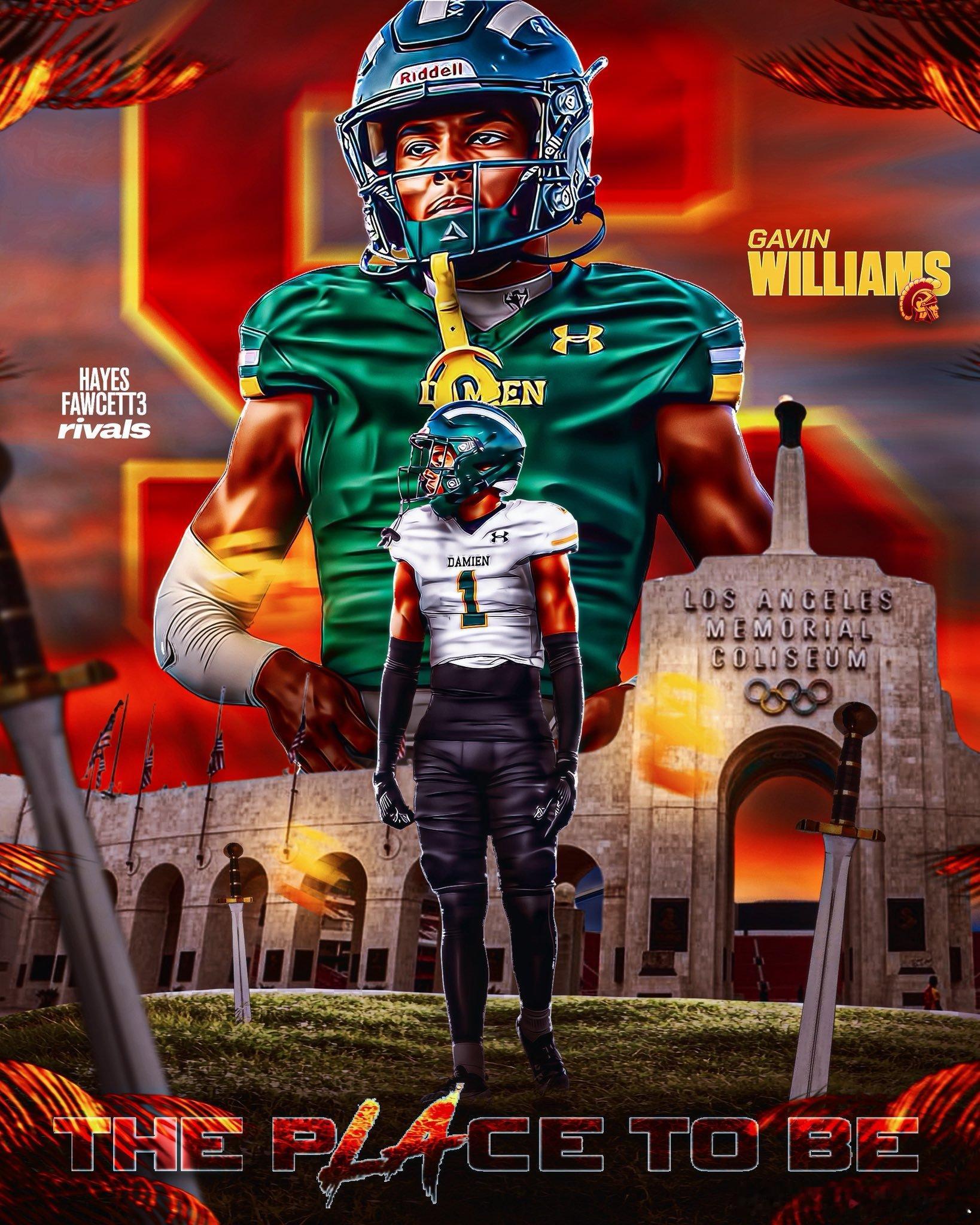 NCAA橄榄球2027 Class的四星安全卫Gavin Williams近日C
