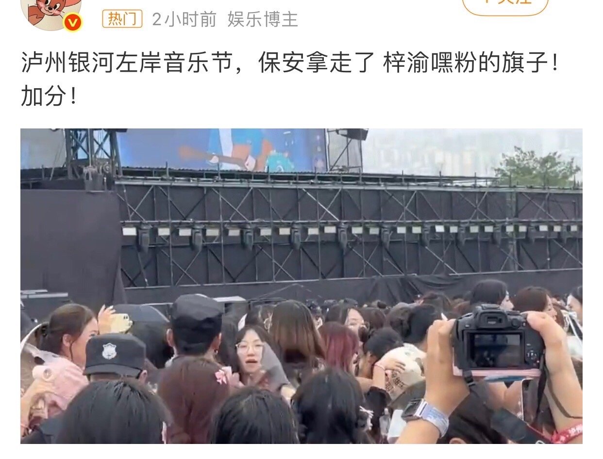 泸州银河左岸音乐节梓渝cpf栩你渝生的旗子被收了，会不会太严格了[思考] ​​​