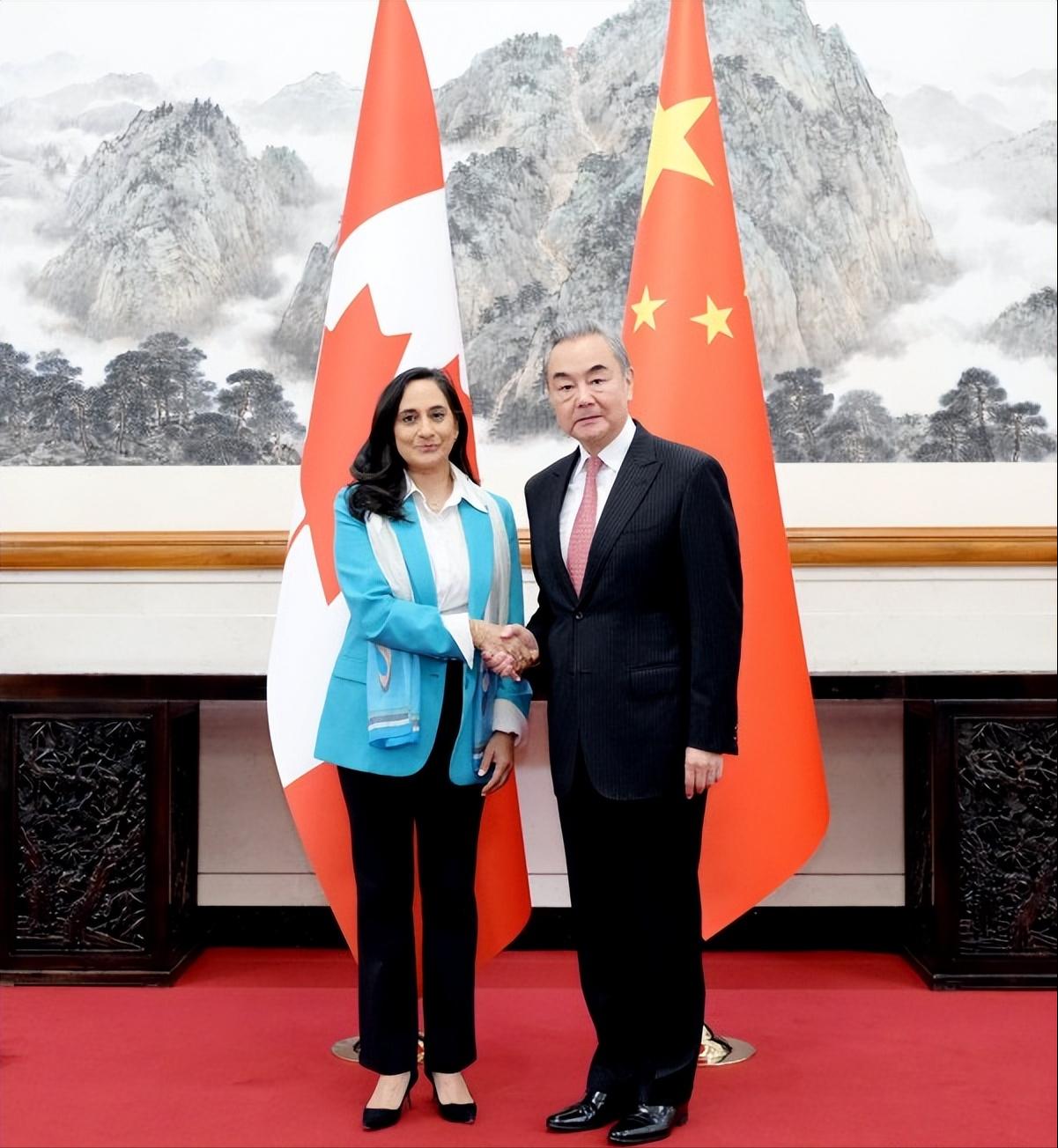 这次中加外长会谈就像两个多年没联系的老朋友突然在茶馆偶遇，一聊发现居然有这么多共