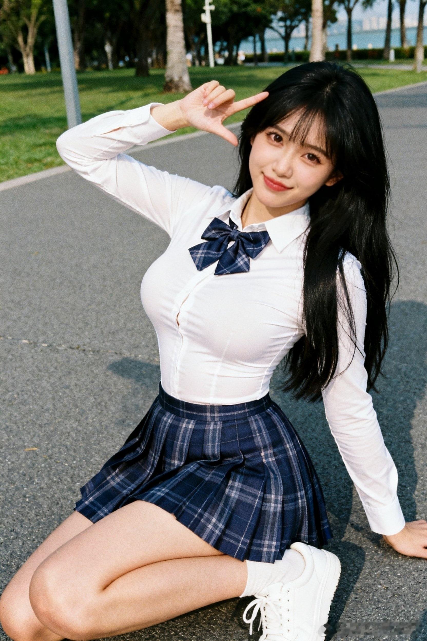 超元气少女拍照姿势分享，就问你喜不喜欢！喜欢漫步在湖边的感觉！聂小仙行摄漫记